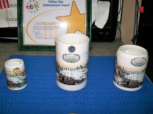 PLANKENFELS BAVARIA Porcelain Handled Beer Mug Set of 3 - Picture 1 of 9