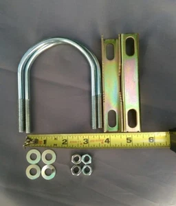 (Pack of 2) TV Antenna Mast/ Pipe Adapter U-Bolt up to 3 1/4" with Clamp - Picture 1 of 5