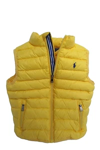 Polo Ralph Lauren yellow duck down zip front vest-size 5- NWOT - Picture 1 of 7
