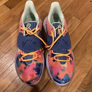 Size 13 - Nike Kyrie 3 Low Tie-Dye Blue Pink Orange - Picture 1 of 15