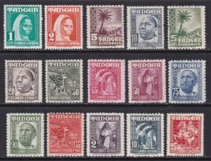 1948 - España - Tanger - Edifil 151/165 - Indigena y Paisajes - Completa - MNH - Imagen 1 de 2
