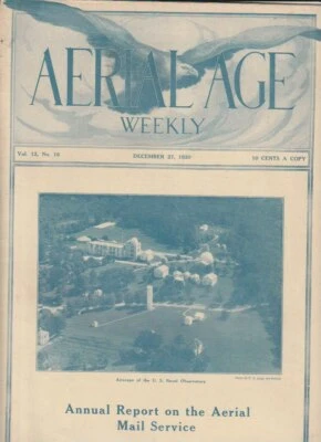 Aerial Age Weekly Annual Report on the Aerial Mail Service Dec 1920 J1000 KL1882 - Image 1 of 2