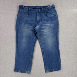 Haggar Work To Weekend 44x30 Blue Jeans Dress Pants Classic Fit Stretch Waist - Picture 1 of 15