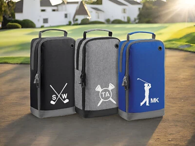 EVER SO PERSONAL Golfschuhtasche personalisiert mit Initialen Design maßgeschneidertes Golfgeschenk für ihn