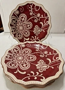 Pier ! set of 4 Maribeth salad plates - scalloped edges - 8.5" - Picture 1 of 5