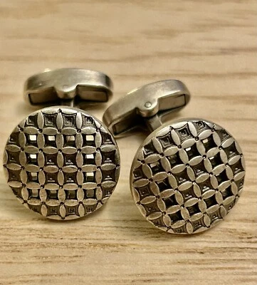 Gemelos Joseph Abboud Redondos 4 Puntos Estrella Tono Plateado - Usados Foto 1 de 4
