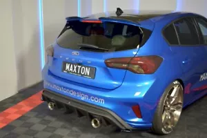 For Ford Focus Mk4 St-Line Spoiler Wing Extension V4 Maxton Design Gloss Black - Picture 1 of 6