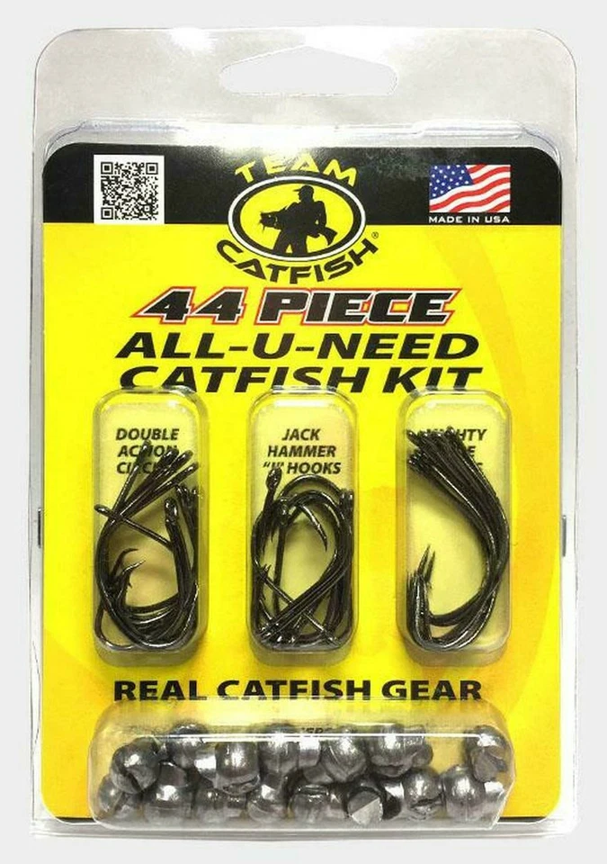 Team Catfish 44 件全 U-Need 猫套装 ~ Hooks Sinkers ~ 免运费 — 第 1/1 张图片