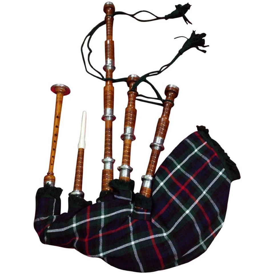 Cornamusa Scozzese Delle Highland Palissandro Naturale Colore Argento Mackenzie - Immagine 1 di 1