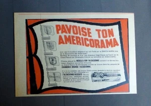 PUBLICITE ANCIENNE ADVERT CLIPPING 101017 PAVOISE AMERICORAMA ALSACIENNE BISCUIT - Picture 1 of 1
