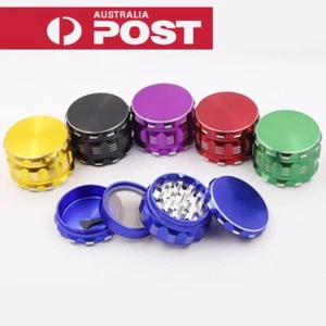 63mm Heavy Duty 4-Layer Herb Grinder Aluminium Alloy Metal Hand Smoke Muller - Picture 1 of 6