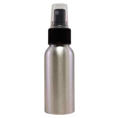 2 fl oz Aluminum Bottle w/ Black Spray Cap - GreenHealth