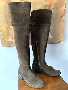 Frye Damen Shirley Overknee braun Wildleder Reitstiefel Größe 6 - Bild 1 von 10
