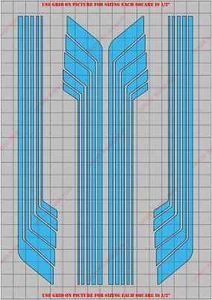 STR1003P Racing Stripes RC Body Vinyl Paint Mask/ Stencil Kit - Picture 1 of 3