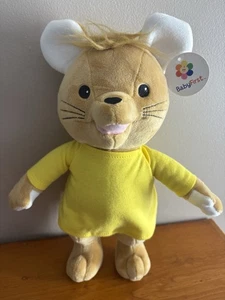 Difícil de encontrar Baby First TV Squeak Toot marrón niño ratón 12” camiseta amarilla felpa - Imagen 1 de 3