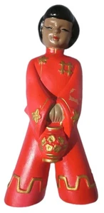 Vintage-Mid-20th Century Dee Bee Imports Company-Japanese Girl Figur-Red - Bild 1 von 20