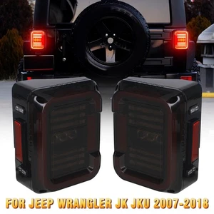 2PC Smoked LED Tail Lights EMC For Jeep Wrangler JK JKU Rubicon Sahara 2007-2018 - Bild 1 von 15