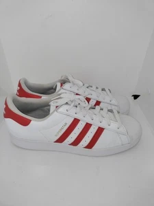 Adidas Superstar White Vivid Red taglia 12 usate ART H68094 - Foto 1 di 9