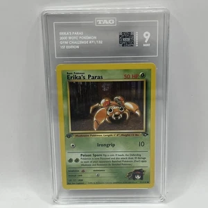 Pokemon Karte - Gym Challenge 71/132 - Erika's Paras 1. Edition Mint 9 Tag S407 - Bild 1 von 2