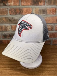 Cappello Atlanta Falcons New Era 39thirty Rosso Nero Logo Grigio Medio/Grande Flex NFL - Foto 1 di 6