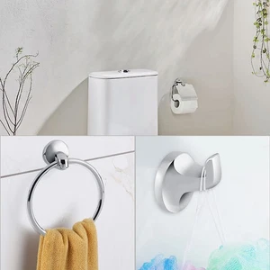 6pcs Wall Mount Bathroom Toilet Accessory Set Towel Rack Toothbrush Pap SPG - Picture 1 of 12