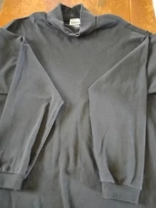 VTG Basic Editions Sz.L Black Long Sleeve Turtleneck Shirt - Picture 1 of 7