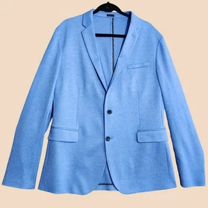 J Ferrar Blazer Herren mittelblau Stretch Strick Slim Fit Sakko NEU stylisch Lagenlook - Bild 1 von 10