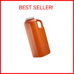 Large Male Urinal with Leak Proof Screw Cap Lid (3000 mL or 101 oz) (Amber Color - Picture 1 of 1