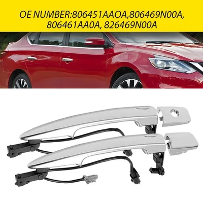 LH Front RH Outside Handle Door For 2009-2014 Nissan Maxima 2011-2014 Leaf SV SL - Image 1 of 4