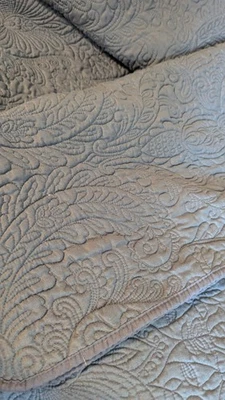 Navy hotel collection quilt and pillow shams - Image 1 of 4