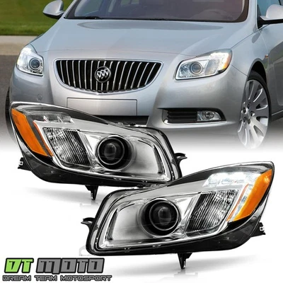 2011 Buick Regal HID/Xenon LED DRL Projector Headlights Headlamps Left+Right Set - Image 1 of 4