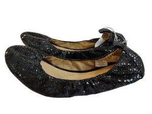 Pisos de ballet Old Navy negros con lentejuelas, para mujer talla 9 - Imagen 1 de 6