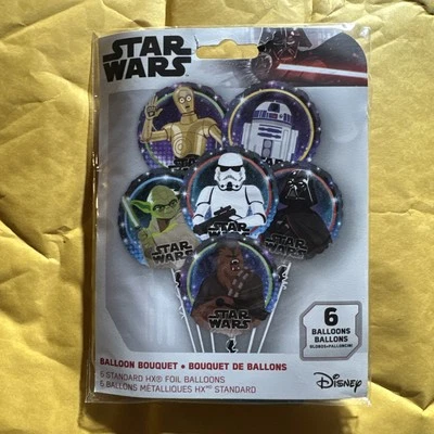 Anagrama Star Wars Galaxia Ramo De 6 Globos Mylar Celebración Globo Foto 1 de 2