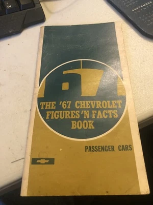  Chevrolet Figures N Facts 1967 folleto del concesionario Corvette Camaro Chevelle Foto 1 de 2