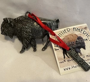 Eric Thorsen Gallery Metal  Yellowstone Buffalo Pewter Christmas Ornament USA - Picture 1 of 9