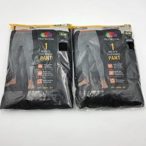 Fruit Of The Loom 2 Pack Thermal Waffle Base Layer Pant Cotton Blend - Picture 1 of 25