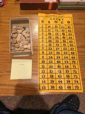 1930s Vintage Lucky Bingo Pieces Transogram NY INCOMPLETE  - Image 1 of 4