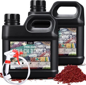 Mulch Glue - 0.5 Gallon / 64Oz Mulch Adhesive Gravel Binder with Applicator for - Picture 1 of 12