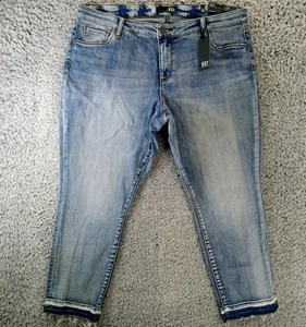 Pantalones de mezclilla Kut from the Kloth para mujer 16 W azul Reese tobillo pierna recta dobladillo crudo - Imagen 1 de 13