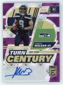 2022 Panini Elite Kenneth Walker Purple RC Auto /49 #TC-18 Seahawks - Picture 1 of 2