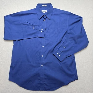 Joseph & Feiss Men’s Dress Shirt Blue Long Sleeve 17 34/35 Non-Iron 80's 2 Ply - Picture 1 of 16