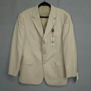 Linea Uomo Blazer mens 43R Tan 3 button front NWT career wear - Picture 1 of 17