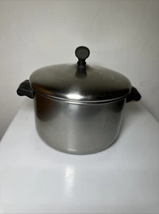 Olla de colección Farberware Stock con tapa 4 cuartos de galón acero inoxidable revestida de aluminio EE. UU. - Imagen 1 de 8
