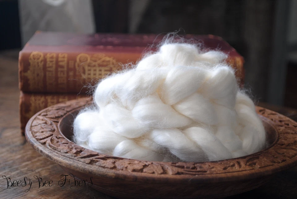 Rayon Bamboo Roving Undyed Combed Top Felting or Spinning Cellulose 2 oz - Image 1 of 3