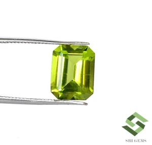 Zertifiziert Natürlich Peridot Oktagon Schliff 10x8 MM 3.04 Cts Unbehandelt Lose - Bild 1 von 8