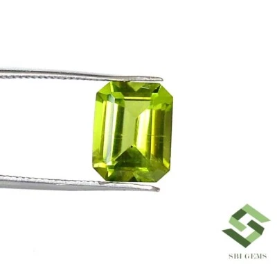 Certified Natural Peridot Octagon Cut 10x8 mm 3.04 CTS Untreated Loose Gemstone - Image 1 of 4