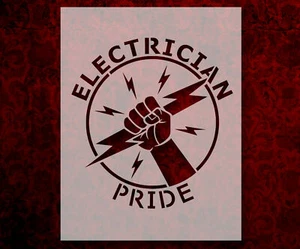 Electrician Pride 8.5" x 11" Stencil FAST FREE SHIPPING (742) - Picture 1 of 1
