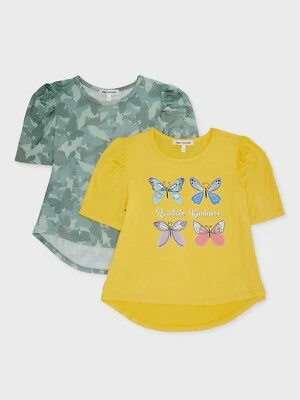 Sugar & Diamonds Girls Graphic & Print T-Shirts, 2-Pack, Medium - Image 1 of 4