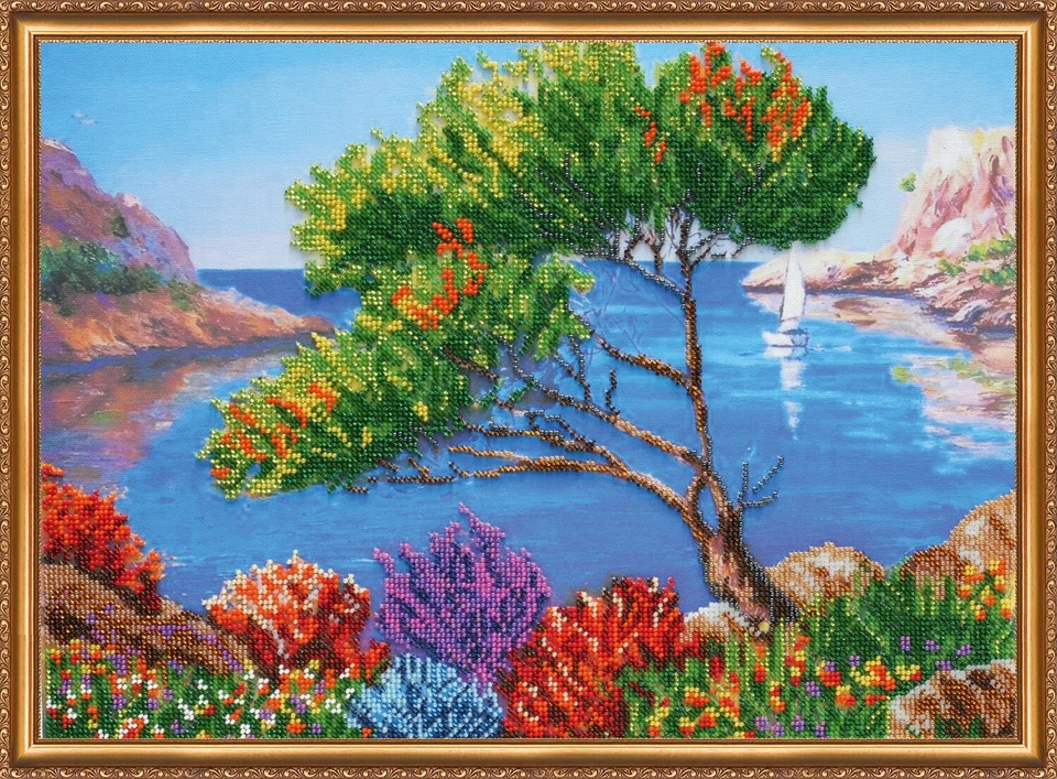 DIY Bead Embroidery Needlepoint Kit "Edem " Stitching Handmade Beadwork - Image 1 of 4