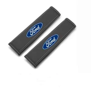 2pcs Black Pu Leather Car Seat Belt Covers Shoulder Pads protector For Ford Size - Picture 1 of 3